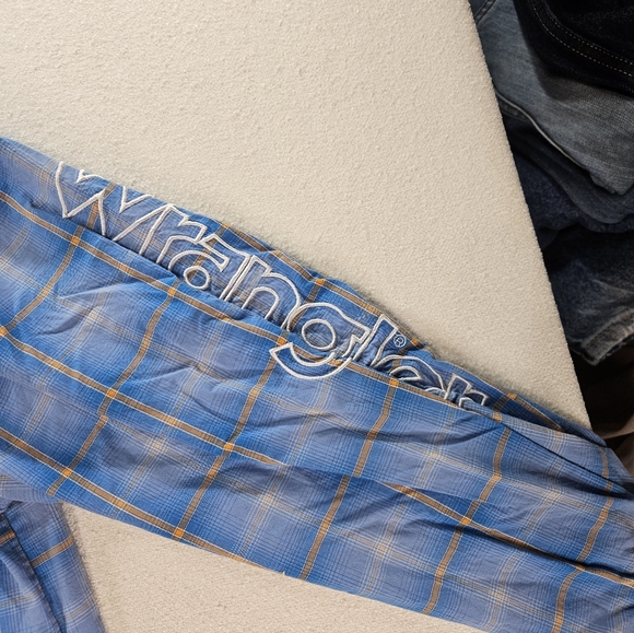 Wrangler Western Pearl Snap Shirt Large Blue Embroidered - Picture 4 of 8